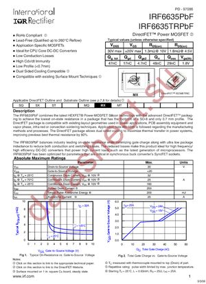 IRF6635TR1PBF datasheet  